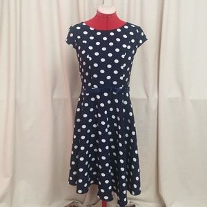 Blue polka dot dress
